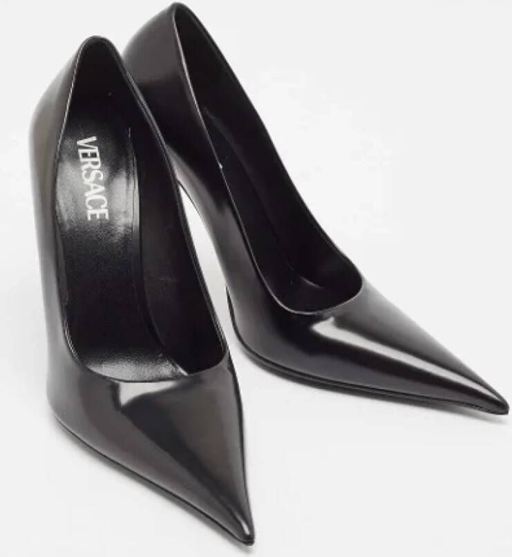 Versace Pre-owned Leather heels Black Dames