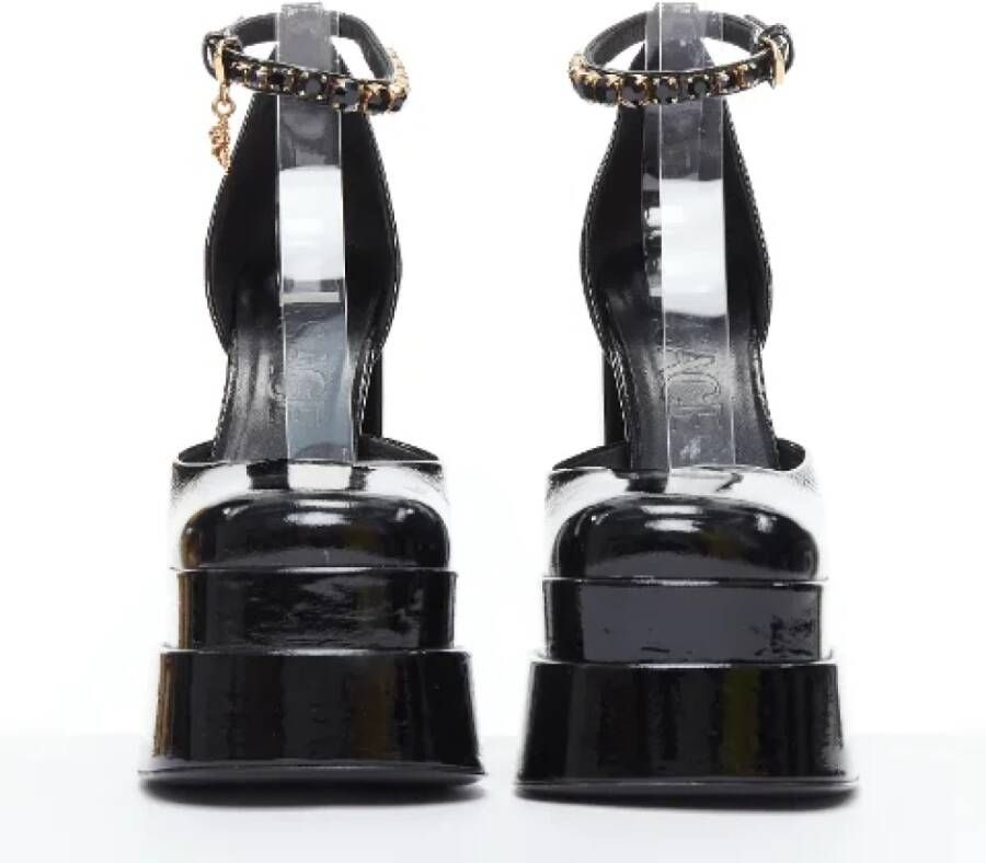 Versace Pre-owned Leather heels Black Dames