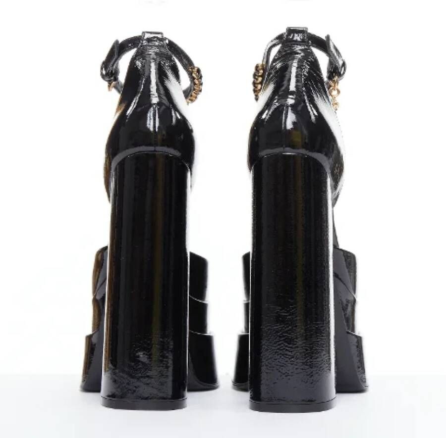 Versace Pre-owned Leather heels Black Dames