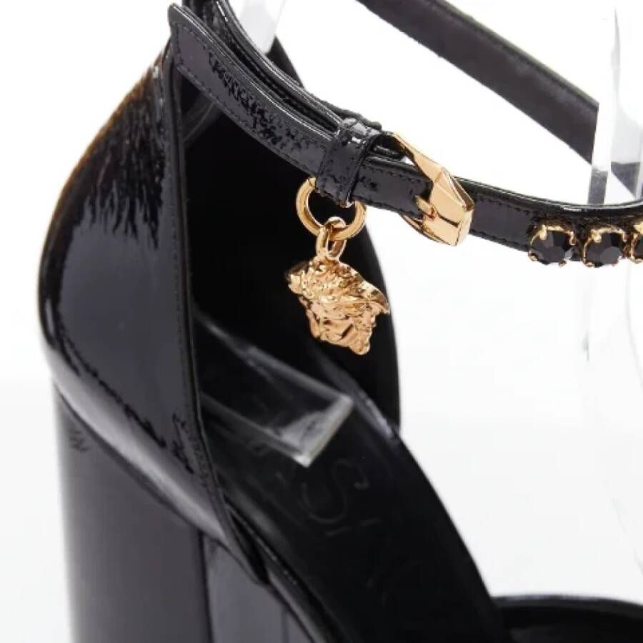 Versace Pre-owned Leather heels Black Dames