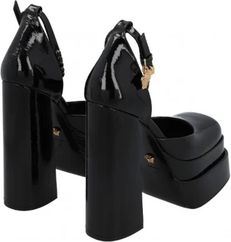 Versace Pre-owned Leather heels Black Dames