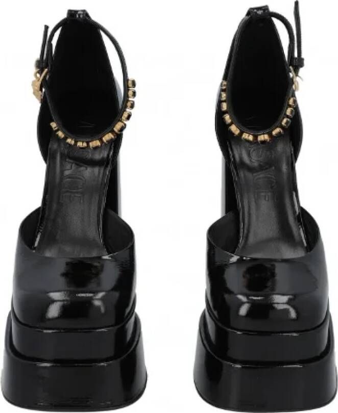 Versace Pre-owned Leather heels Black Dames