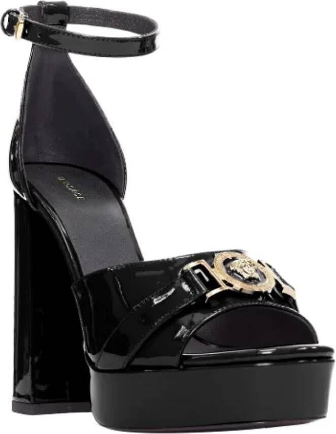 Versace Pre-owned Leather heels Black Dames