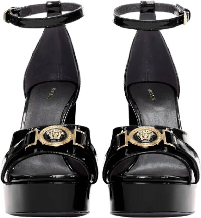 Versace Pre-owned Leather heels Black Dames