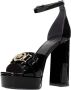 Versace Pre-owned Leather heels Black Dames - Thumbnail 4