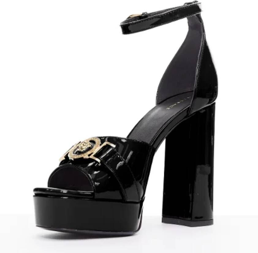 Versace Pre-owned Leather heels Black Dames