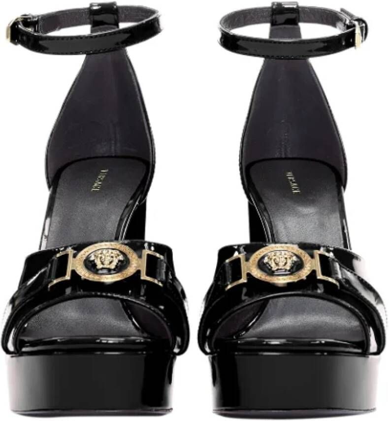 Versace Pre-owned Leather heels Black Dames