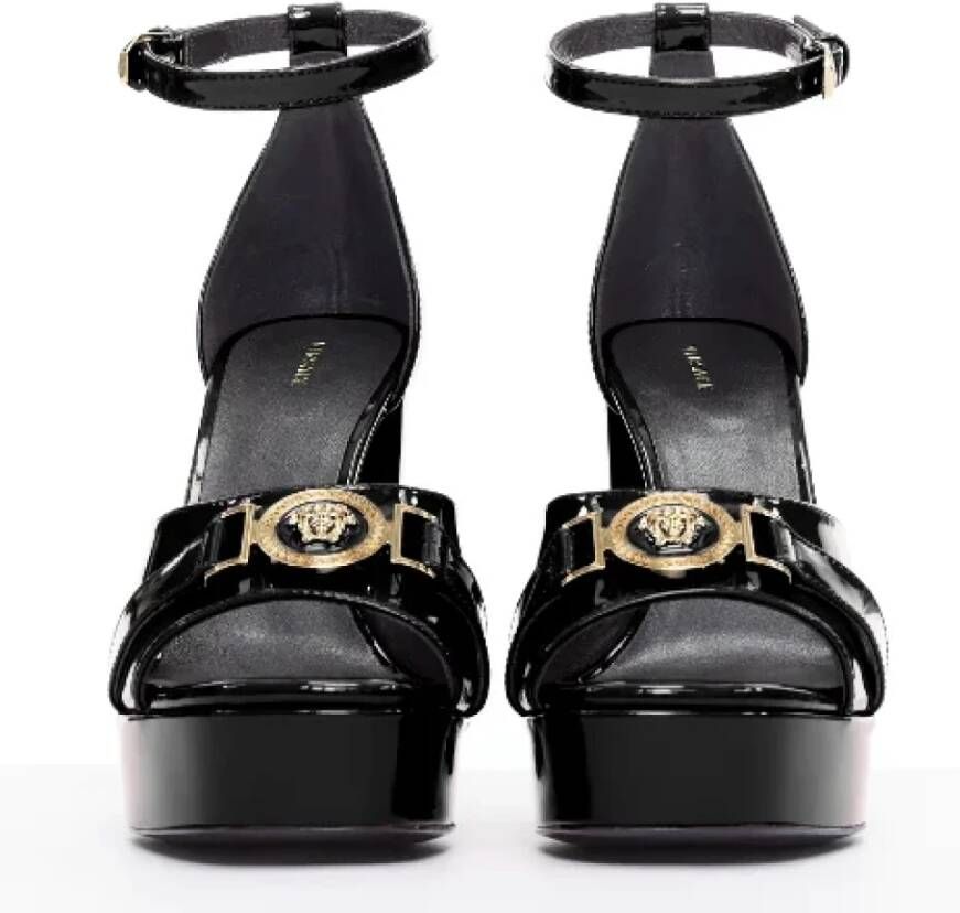 Versace Pre-owned Leather heels Black Dames