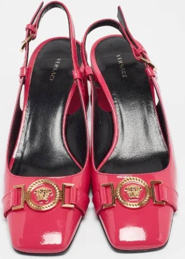 Versace Pre-owned Leather heels Pink Dames