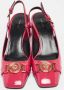 Versace Pre-owned Leather heels Pink Dames - Thumbnail 3