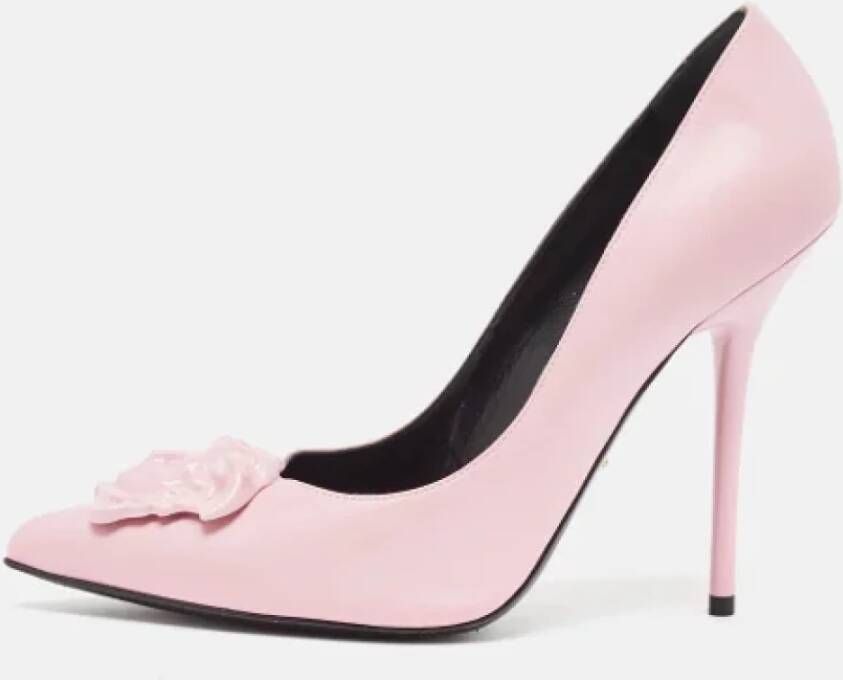 Versace Pre-owned Leather heels Pink Dames