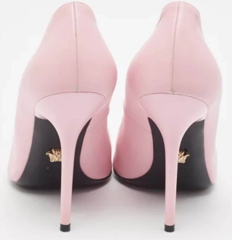 Versace Pre-owned Leather heels Pink Dames