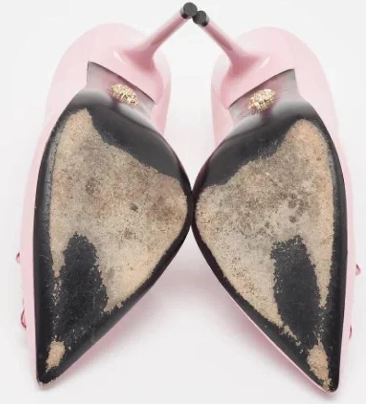 Versace Pre-owned Leather heels Pink Dames