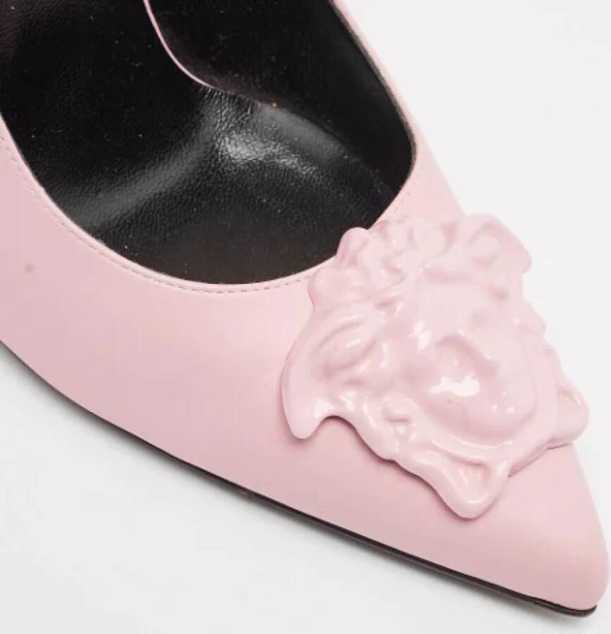 Versace Pre-owned Leather heels Pink Dames