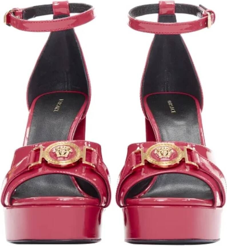 Versace Pre-owned Leather heels Pink Dames