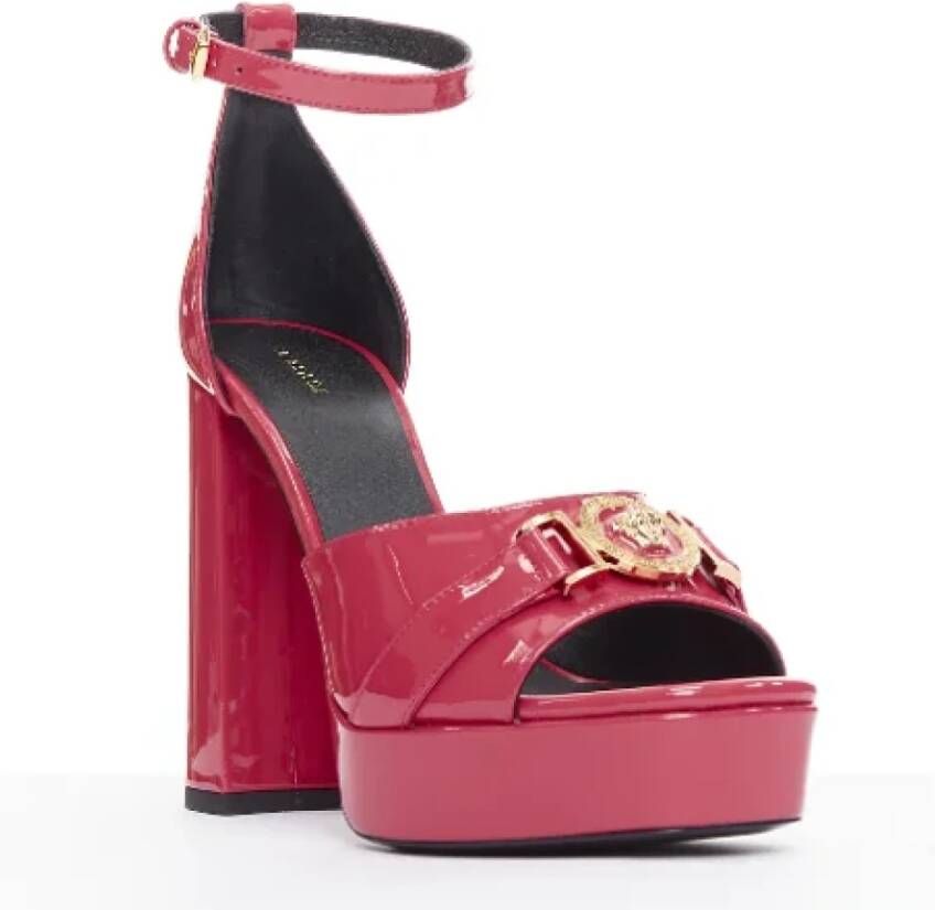 Versace Pre-owned Leather heels Pink Dames