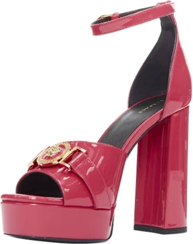 Versace Pre-owned Leather heels Pink Dames