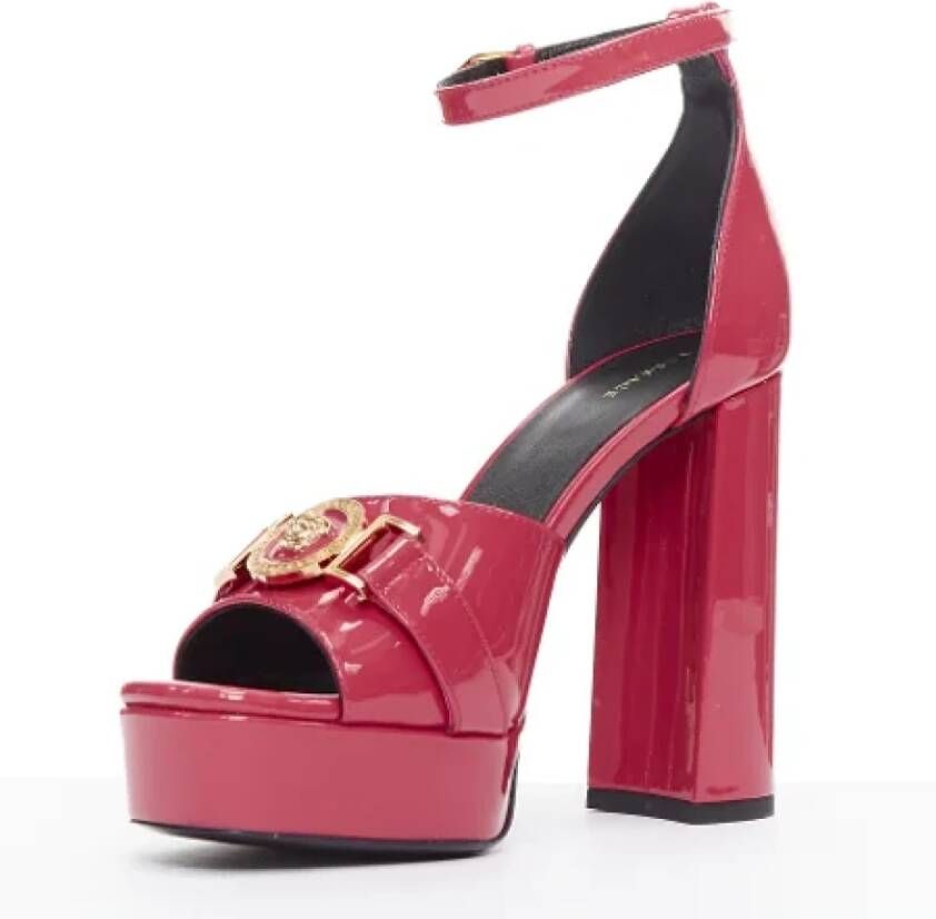 Versace Pre-owned Leather heels Pink Dames