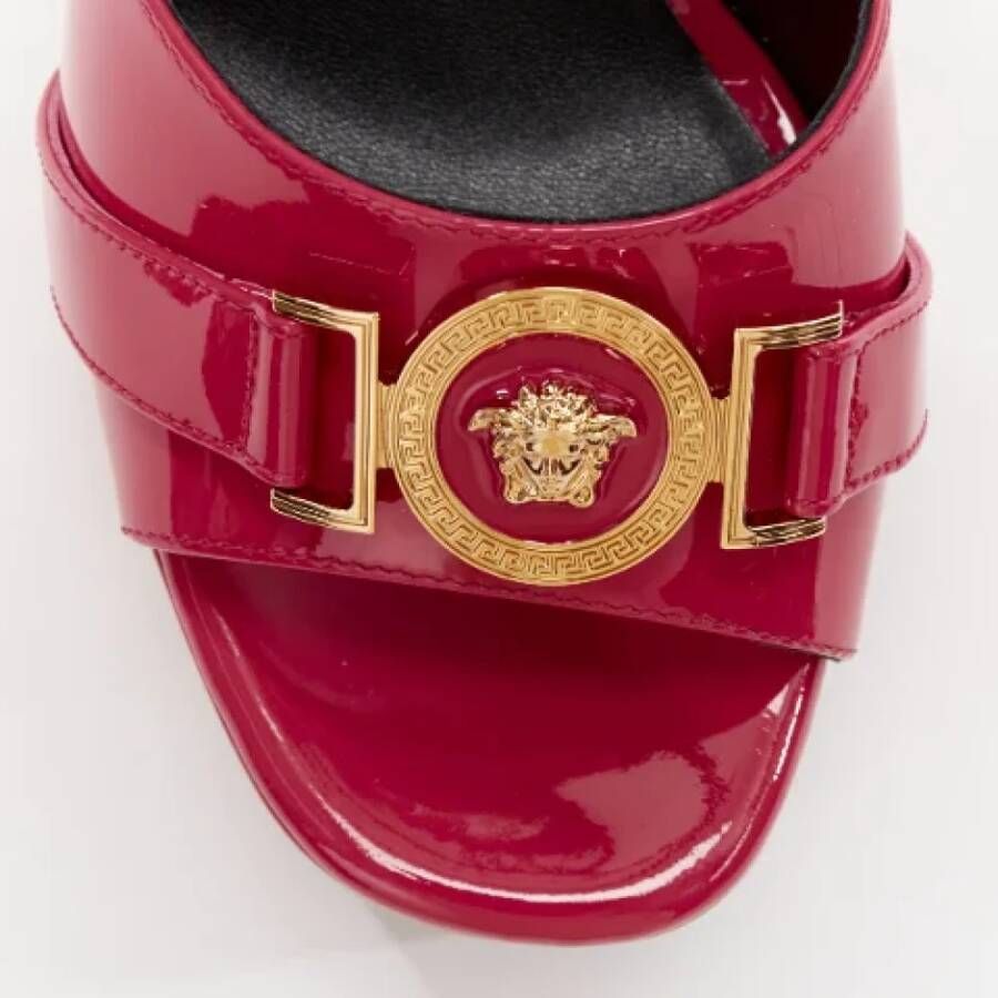 Versace Pre-owned Leather heels Pink Dames