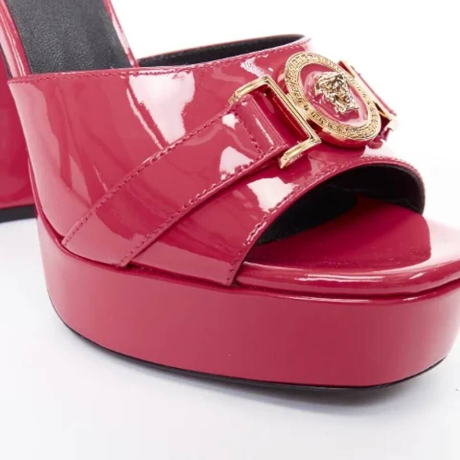 Versace Pre-owned Leather heels Pink Dames