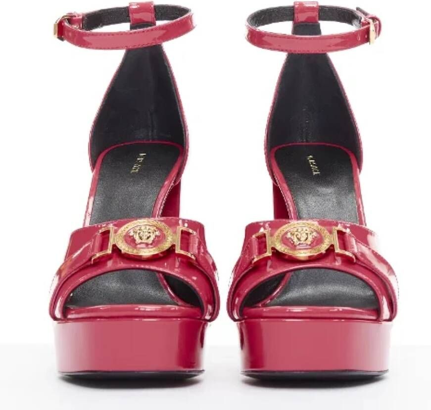 Versace Pre-owned Leather heels Pink Dames