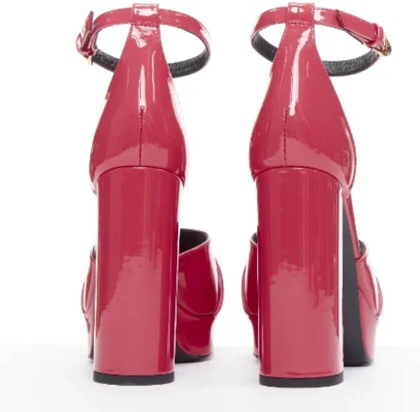 Versace Pre-owned Leather heels Pink Dames