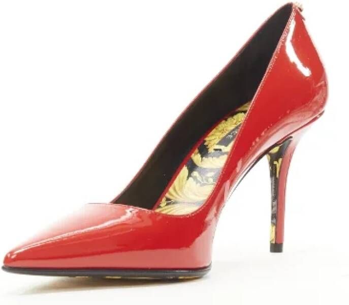 Versace Pre-owned Leather heels Red Dames