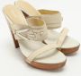 Versace Pre-owned Leather sandals Beige Dames - Thumbnail 4