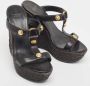 Versace Pre-owned Leather sandals Black Dames - Thumbnail 4