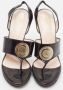 Versace Pre-owned Leather sandals Black Dames - Thumbnail 3