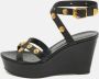 Versace Pre-owned Leather sandals Black Dames - Thumbnail 2