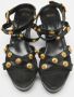 Versace Pre-owned Leather sandals Black Dames - Thumbnail 3