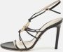 Versace Pre-owned Leather sandals Black Dames - Thumbnail 2