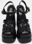 Versace Pre-owned Leather sandals Black Dames - Thumbnail 3