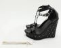 Versace Pre-owned Leather sandals Black Dames - Thumbnail 9