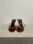 Versace Pre-owned Leather sandals Brown Dames - Thumbnail 2