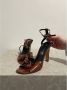 Versace Pre-owned Leather sandals Brown Dames - Thumbnail 3