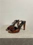 Versace Pre-owned Leather sandals Brown Dames - Thumbnail 4