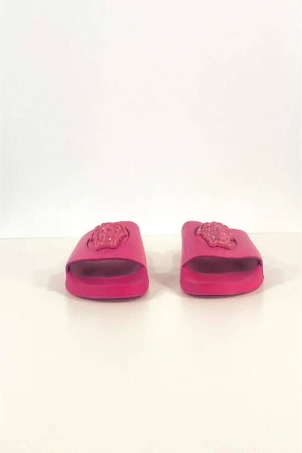 Versace Pre-owned Leather sandals Pink Dames