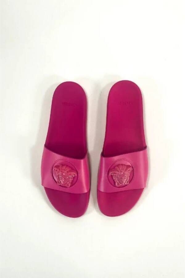 Versace Pre-owned Leather sandals Pink Dames