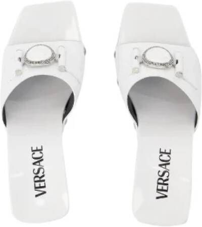 Versace Pre-owned Leather sandals White Dames