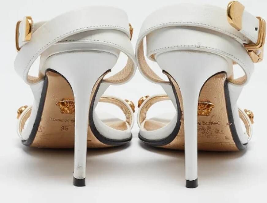 Versace Pre-owned Leather sandals White Dames