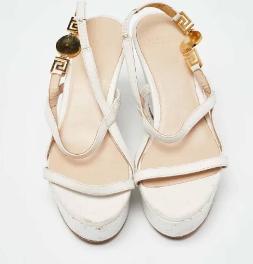 Versace Pre-owned Leather sandals White Dames