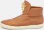 Versace Pre-owned Leather sneakers Brown Heren - Thumbnail 2