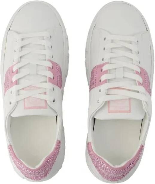 Versace Pre-owned Leather sneakers Pink Dames