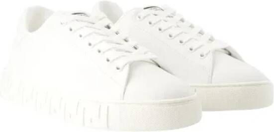 Versace Pre-owned Leather sneakers White Dames