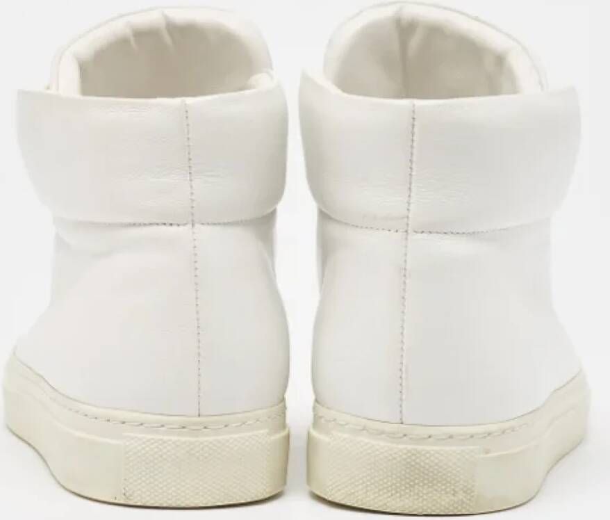 Versace Pre-owned Leather sneakers White Dames