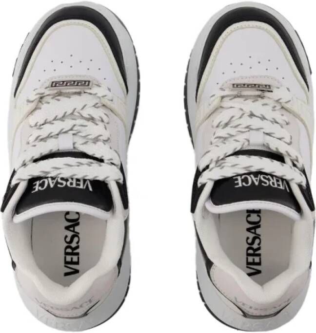 Versace Pre-owned Leather sneakers White Dames