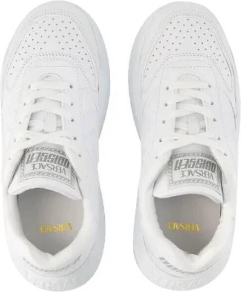 Versace Pre-owned Leather sneakers White Heren