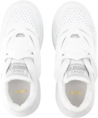 Versace Pre-owned Leather sneakers White Heren